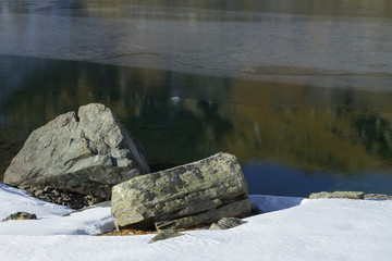 Alpine lake reflection