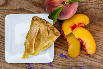 organic peach pie