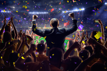 Fans on stadium game businessman © Anna Stakhiv