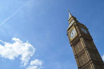 Fototapeta na wymiar Elizabeth Tower with Big Ben, London