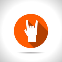 Obraz premium rock hand sign icon