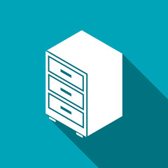 storage cabinet isometric 3d icon