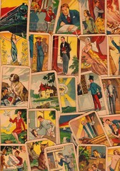 Vintage tarot cards. Fortunetelling with one of the most popular occult Tarot cards