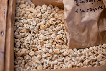 Dry herbs flowers heap on a french farmers market