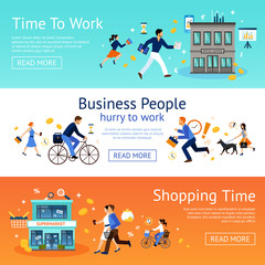 Business People Banner Set