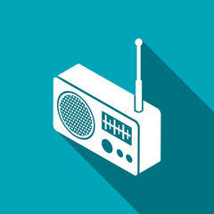 radio isometric 3d icon
