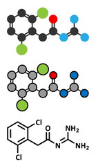 Guanfacine ADHD drug molecule.