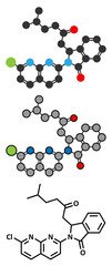 Pagoclone anxiolytic drug molecule.