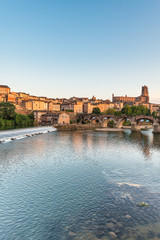 Naklejka premium Old bridge in Albi, France