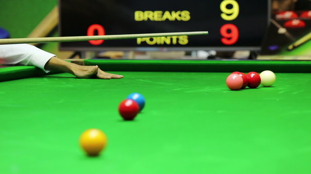 sinking the black ball on the break ,snooker