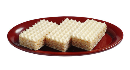 Plate with wafers