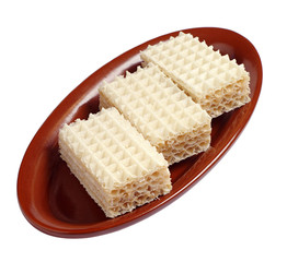 Plate with wafers