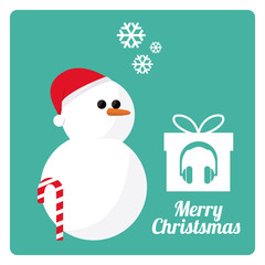 merry christmas gift illustration