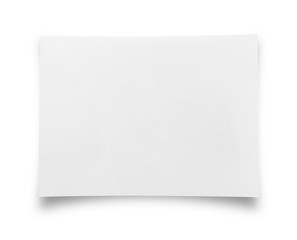 piece of ripped white paper on white background