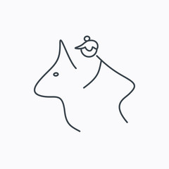 Horseback riding icon. Jockey rider sign.