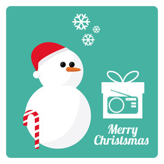 merry christmas gift illustration