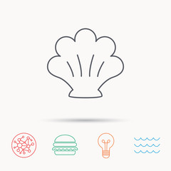 Sea shell icon. Seashell sign.