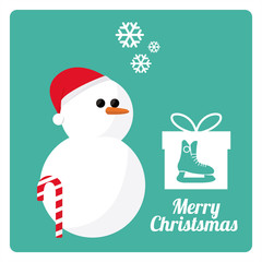 merry christmas gift illustration