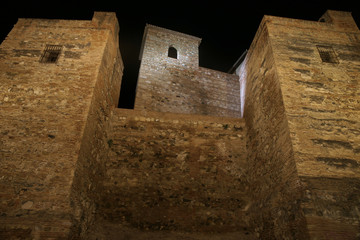 Antigua alcazaba almohade de Málaga, Andalucía
