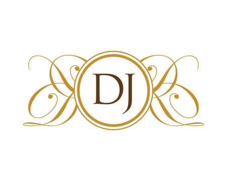 DJ Luxury Ornament initial logo