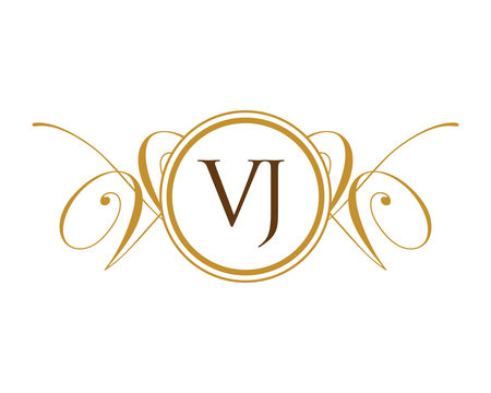 VJ Luxury Ornament initial logo