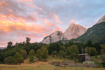 Sunset in Cochamo Valley, Chile