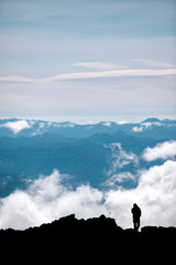 Silhouette against Mountain Range, Pucon, Chile