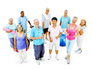 Senior Adult Exercise Activity Healthy Workout Concept