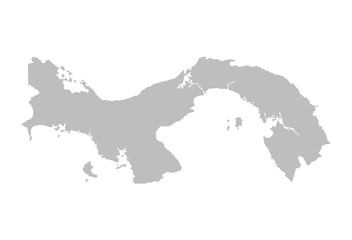 grey map of Panama