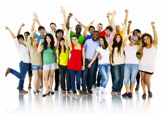 Fototapeta premium Large Group of People Celebrating community Concept