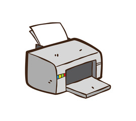 hand drawn printer icon