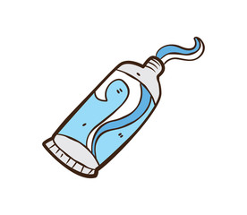 hand drawn tooth paste