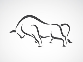 Fototapeta premium Vector image of an bull design on a white background