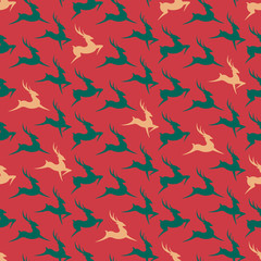 Rudolph Reindeer. Seamless pattern. 