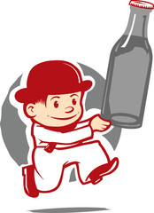 Vector advertising character