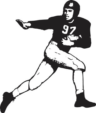 Vintage Vector Football Player