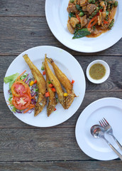 Deep fried fish with turmeric