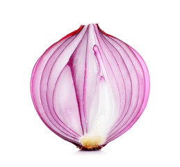 red onion isolated on the white background