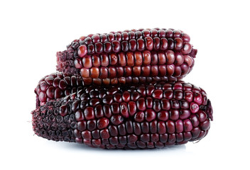 Red corn isolated on the white background