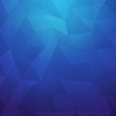 Vector illustrator, polygon abstract deep blue.