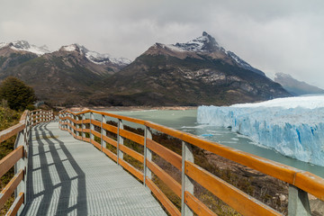 Boardwalks around Perito Moreno glacier, Patagonia, Argentina