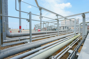 pipelines of oil refinery plant