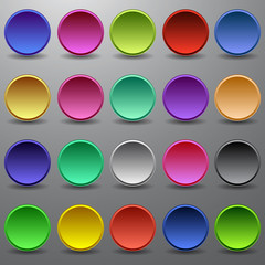 Set of color buttons