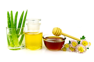 Aloe vera hair and facial treatment recipe.