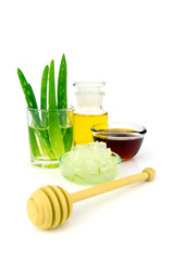 Aloe vera hair and facial treatment recipe.