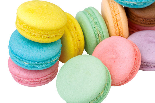 Colorful Macaron on the white background
