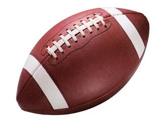 Abwaschbare Fototapete Ballsport American College High School Junior Football auf Weiß