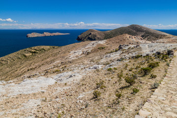 Isla del Sol (Island of the Sun) in Titicaca lake, Bolivia