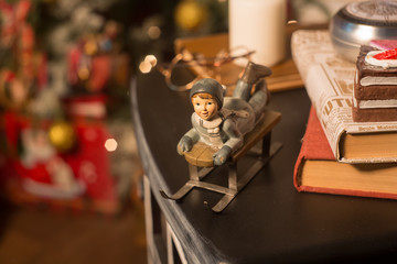 Christmas decoration with fireplace
