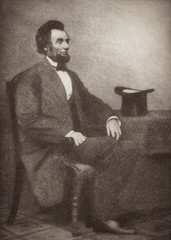 Portrait of Abraham Lincoln - obrazy, fototapety, plakaty